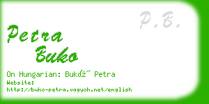 petra buko business card